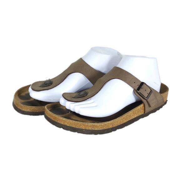 Birkenstock Women's Gizeh EU40 US9 Mocha Birko-Flor T-strap Thong Sandals Shoes - Picture 1 of 16